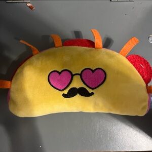 Yellow Taco Plush with Heart Glasses